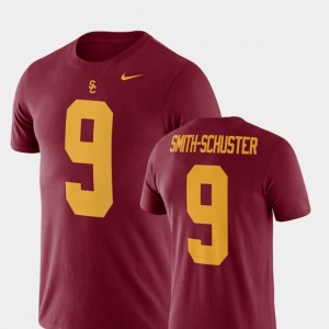 USC Trojans JuJu Smith-Schuster T-Shirt College Football For Men's Name & Number #9 Cardinal