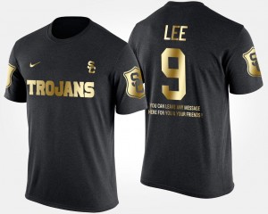 USC Trojans Marqise Lee T-Shirt Men's Short Sleeve With Message Gold Limited Black #9