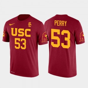 USC Trojans Nick Perry T-Shirt Men Future Stars Red #53 Green Bay Packers Football