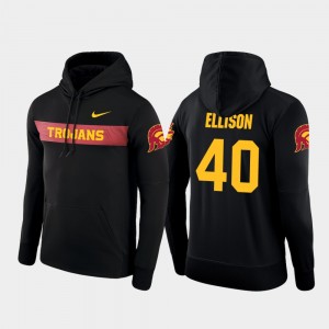 USC Trojans Rhett Ellison Hoodie Football Performance Sideline Seismic For Men's Black #40