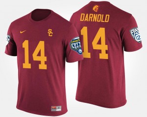 USC Trojans Sam Darnold T-Shirt Cardinal Pac-12 Conference Cotton Bowl Bowl Game For Men #14