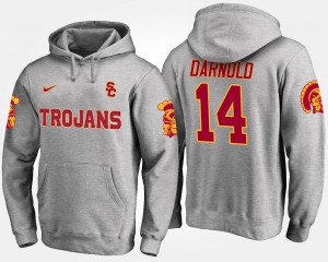 USC Trojans Sam Darnold Hoodie #14 Men's Gray