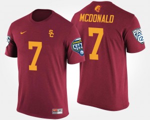 USC Trojans T.J. McDonald T-Shirt Men's #7 Cardinal Bowl Game Pac-12 Conference Cotton Bowl