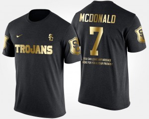 USC Trojans T.J. McDonald T-Shirt Gold Limited Short Sleeve With Message For Men's Black #7