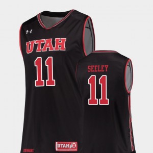 Utah Utes Chris Seeley Jersey Replica College Basketball #11 Men's Black