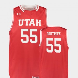 Utah Utes Devante Doutrive Jersey Red #55 For Men's College Basketball Replica