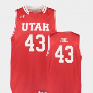 Utah Utes Jakub Jokl Jersey Men's College Basketball #43 Replica Red