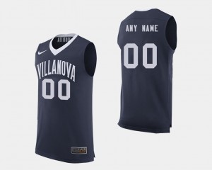 Villanova Wildcats Custom Jersey #00 For Men College Basketball Navy