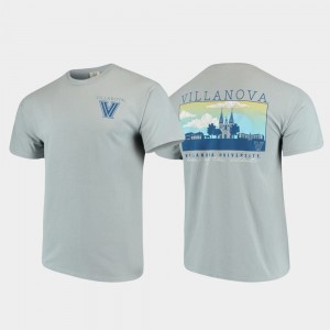 Villanova Wildcats T-Shirt Men Campus Scenery Comfort Colors Gray