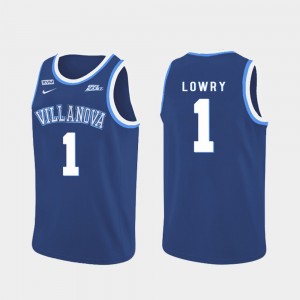 Villanova Wildcats Kyle Lowry Jersey Authentic For Men College Basketball Blue #1