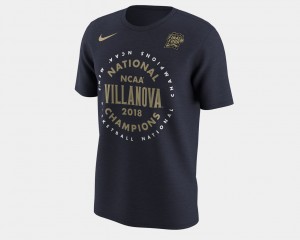 Villanova Wildcats T-Shirt 2018 Celebration Navy Basketball National Champions Mens