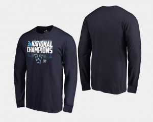 Villanova Wildcats T-Shirt Basketball National Champions Men's Navy 2018 Fadeaway Long Sleeve