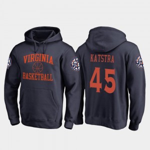 Virginia Cavaliers Austin Katstra Hoodie Navy College Basketball #45 In Bounds Mens