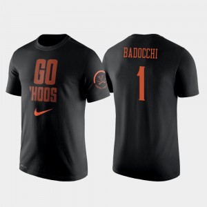 Virginia Cavaliers Francesco Badocchi T-Shirt College Basketball For Men's Black 2 Hit Performance #1