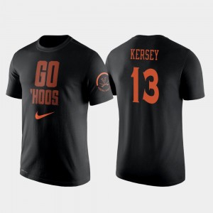 Virginia Cavaliers Grant Kersey T-Shirt Black Mens #13 2 Hit Performance College Basketball