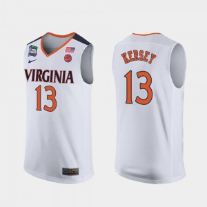 Virginia Cavaliers Grant Kersey Jersey #13 For Men's 2019 Final-Four White