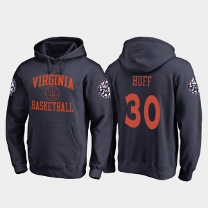 Virginia Cavaliers Jay Huff Hoodie College Basketball For Men's Navy In Bounds #30
