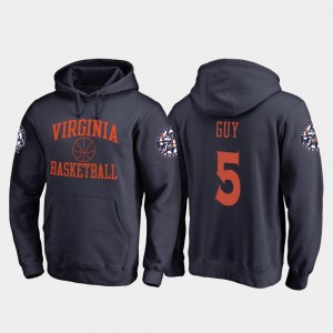 Virginia Cavaliers Kyle Guy Hoodie Men #5 College Basketball In Bounds Navy