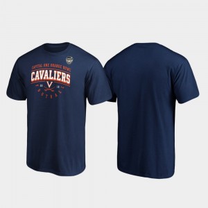 Virginia Cavaliers T-Shirt 2019 Orange Bowl Bound Tackle Navy For Men