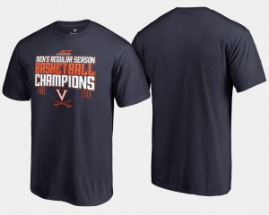 Virginia Cavaliers T-Shirt Navy Men's Basketball Regular Season 2018 ACC Champions