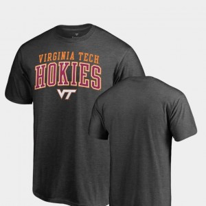 Virginia Tech Hokies T-Shirt Square Up For Men Heathered Charcoal