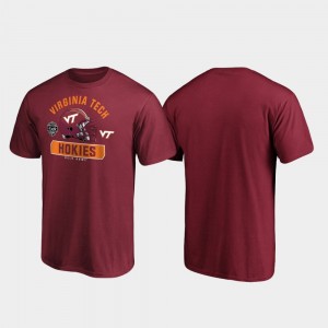 Virginia Tech Hokies T-Shirt Spike For Men's 2019 Belk Bowl Bound Maroon