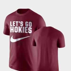 Virginia Tech Hokies T-Shirt Performance Mens Maroon Legend Franchise