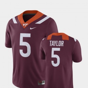 Virginia Tech Hokies Tyrod Taylor Jersey Alumni Football Game Maroon #5 Player For Men