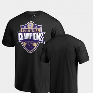 Washington Huskies T-Shirt Big & Tall Black Mens 2018 PAC-12 Football Champions