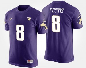 Washington Huskies Dante Pettis T-Shirt Purple #8 Mens