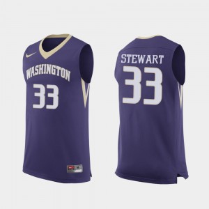 Washington Huskies Isaiah Stewart Jersey Purple College Basketball #33 Replica Men's