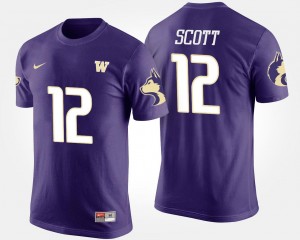 Washington Huskies J.K. Scott T-Shirt Purple For Men's #12