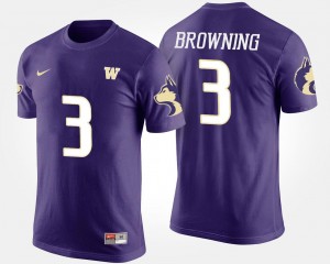 Washington Huskies Jake Browning T-Shirt Men #3 Purple