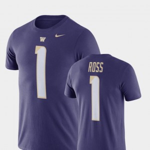 Washington Huskies John Ross T-Shirt Purple Name & Number Men's #1 College Football