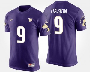 Washington Huskies Myles Gaskin T-Shirt Men's #9 Purple