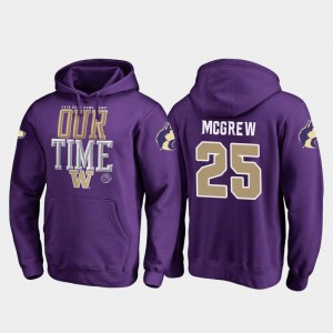 Washington Huskies Sean McGrew Hoodie For Men's Purple 2019 Rose Bowl Bound Counter #25