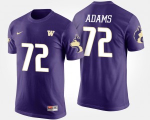 Washington Huskies Trey Adams T-Shirt Purple #72 For Men