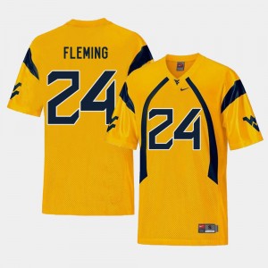 West Virginia Mountaineers Maurice Fleming Jersey For Men Replica College Football #24 Gold