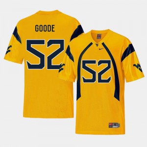 West Virginia Mountaineers Najee Goode Jersey Gold College Football #52 For Men Replica
