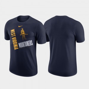 West Virginia Mountaineers T-Shirt Men's Performance Cotton Navy Just Do It