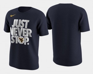 West Virginia Mountaineers T-Shirt Basketball Tournament Just Never Stop Navy For Men March Madness Selection Sunday