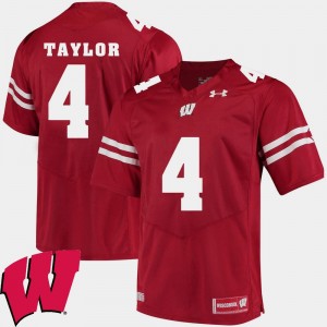 Wisconsin Badgers A.J. Taylor Jersey Red For Men 2018 NCAA #4 Alumni Football Game
