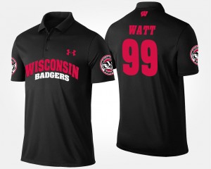 Wisconsin Badgers J.J. Watt Polo #99 Black Men's