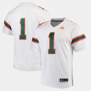 Miami Hurricanes Jersey #1 2017 Special Games White For Men's