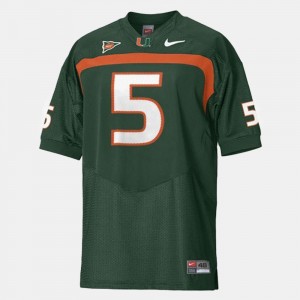 Miami Hurricanes Andre Johnson Jersey Youth College Football #5 Green