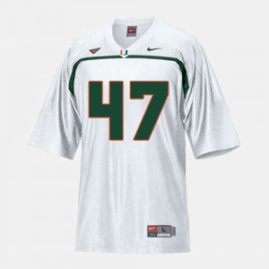 Miami Hurricanes Michael Irvin Jersey #47 College Football Youth(Kids) White
