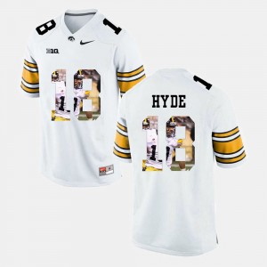 Iowa Hawkeyes Micah Hyde Jersey For Men's Pictorial Fashion White #18