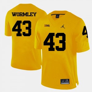 Michigan Wolverines Chris Wormley Jersey Yellow Men College Football #43