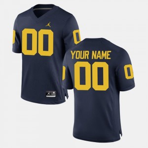 Michigan Wolverines Customized Jerseys Navy Mens College Limited Football #00
