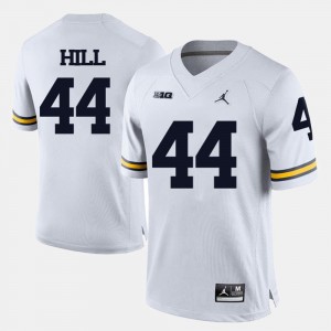 Michigan Wolverines Delano Hill Jersey #44 College Football White For Men